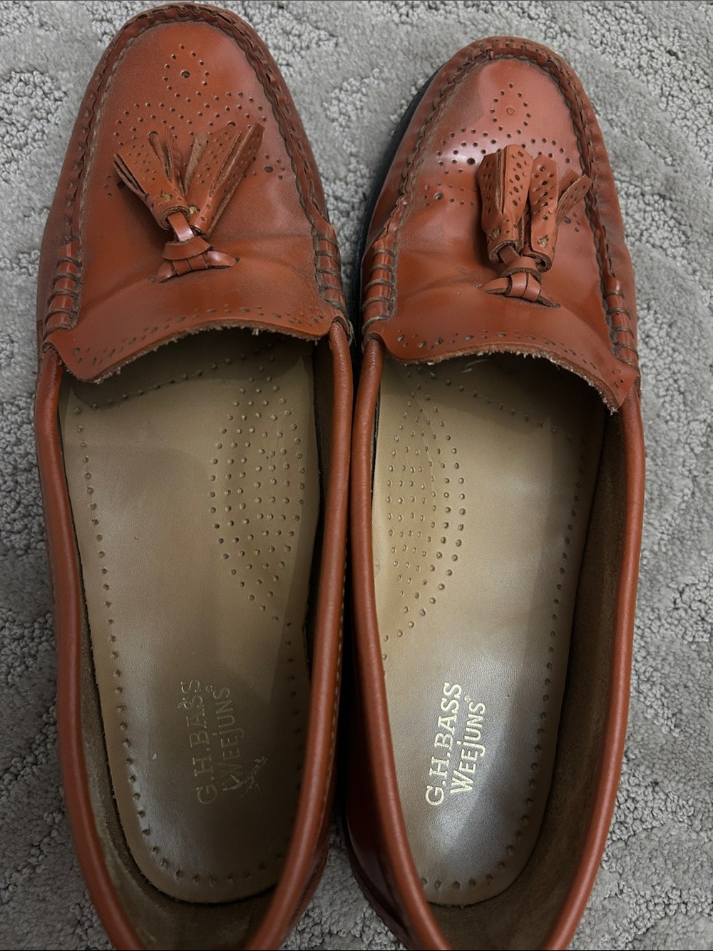 G.H. Bass & Co. Women’s Brown Leather Tassel Loafers - Picture 7 of 7